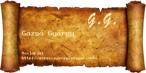 Gazsó György névjegykártya